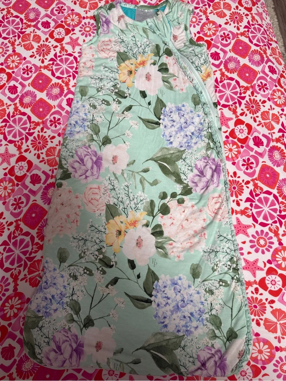 POSH PEANUT ERIN SLEEVELESS RUFFLED SLEEP BAG 0-6 MONTHS / 2.5 TOG